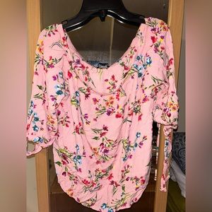 Pink Flower Blouse.